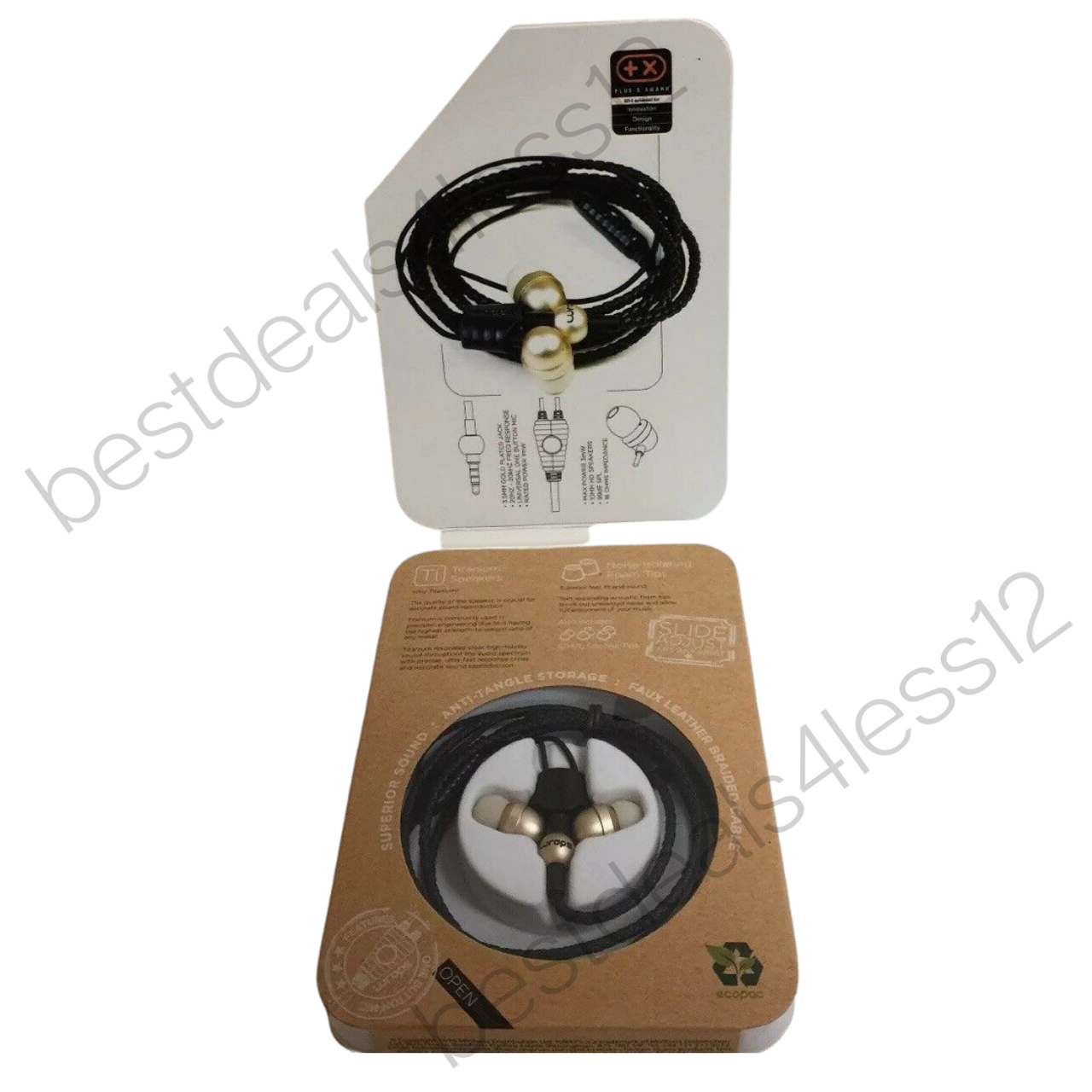 Wraps Wearable Braided Wristband Headphone Earbuds Core Gold - GOODSZON Discount Store