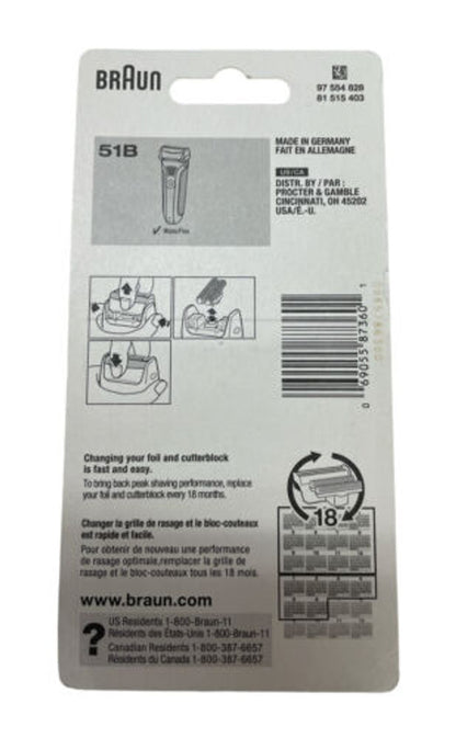 Braun Series 5 Old Generation Electric Shaver Replacement Head - 51B - Compatible with Waterflex Electric Razor WF2s - GOODSZON Discount Store