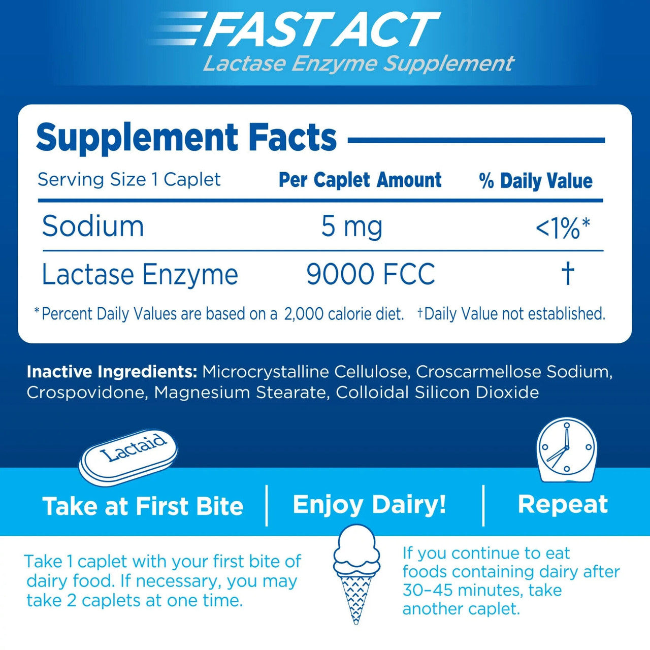 Lactaid Fast Act Lactose Intolerance 32 Caplets - GOODSZON Discount Store