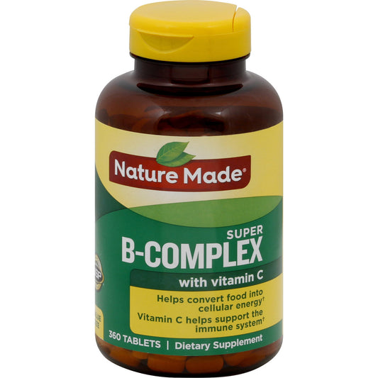 NATURE MADE B-Complex, with Vitamin C, Super, Tablets, 360.0 CT - GOODSZON Discount Store