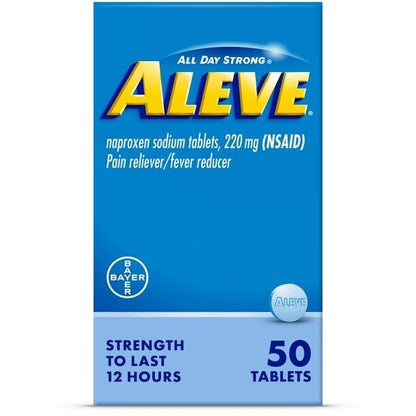 Aleve Pain Reliever/Fever Reducer 50 Tablets Exp 08/2025 Pack of 2 - GOODSZON Discount Store