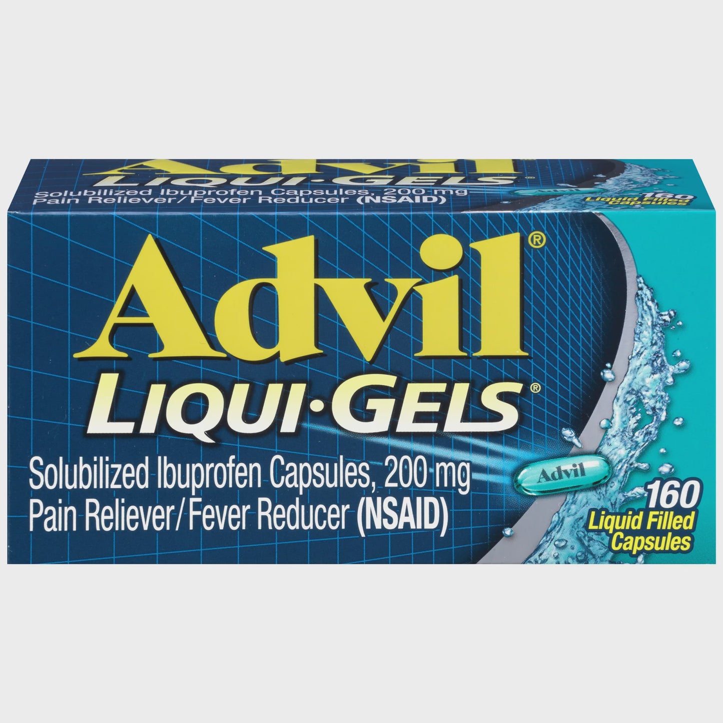 Advil Liqui-Gels Pain and Headache Reliever Ibuprofen, 200 Mg Liquid Filled Capsules, 160 Count - GOODSZON Discount Store