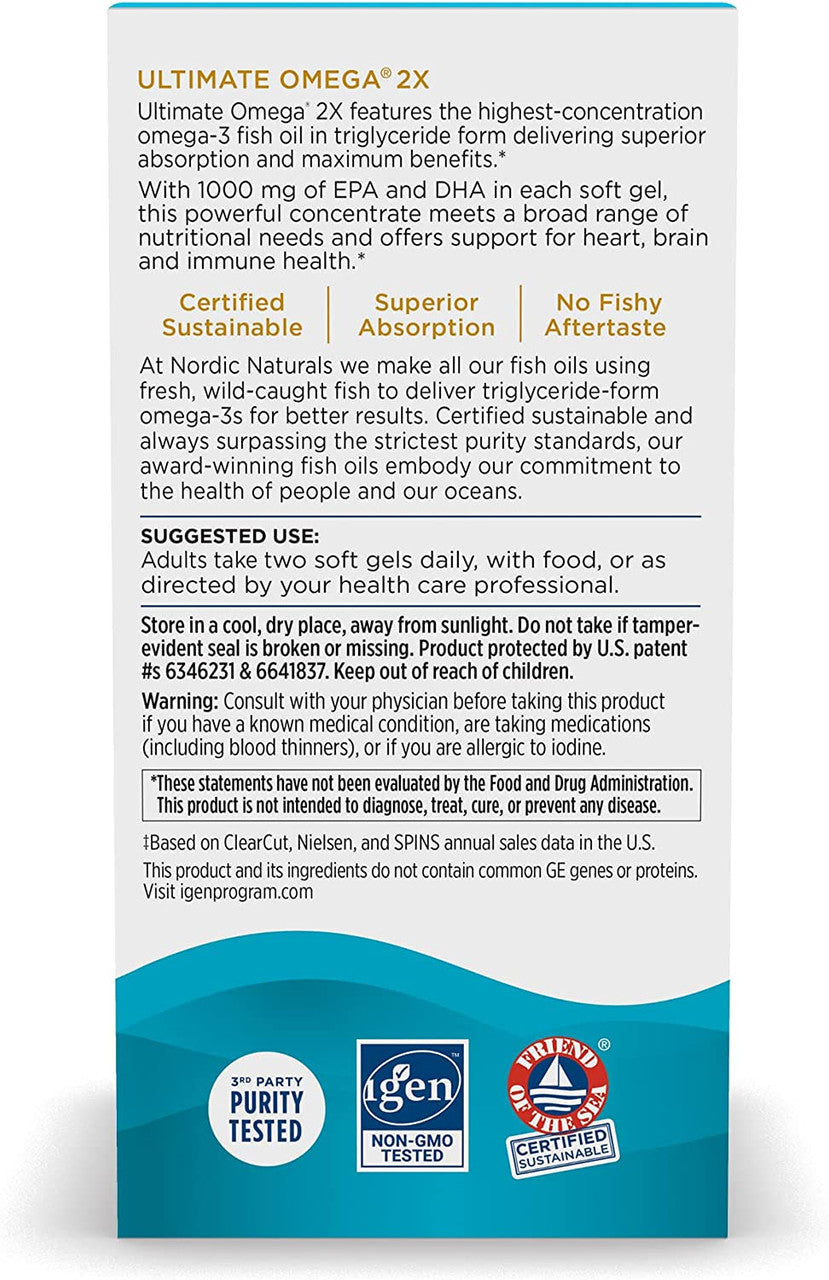 Nordic Naturals Ultimate Omega 2X, 90 soft gels - GOODSZON Discount Store