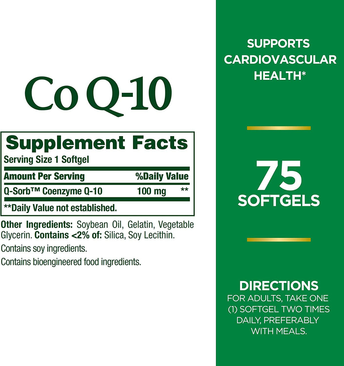 Nature's Bounty CoQ10 Softgels, 100 Mg, 75 Ct - GOODSZON Discount Store