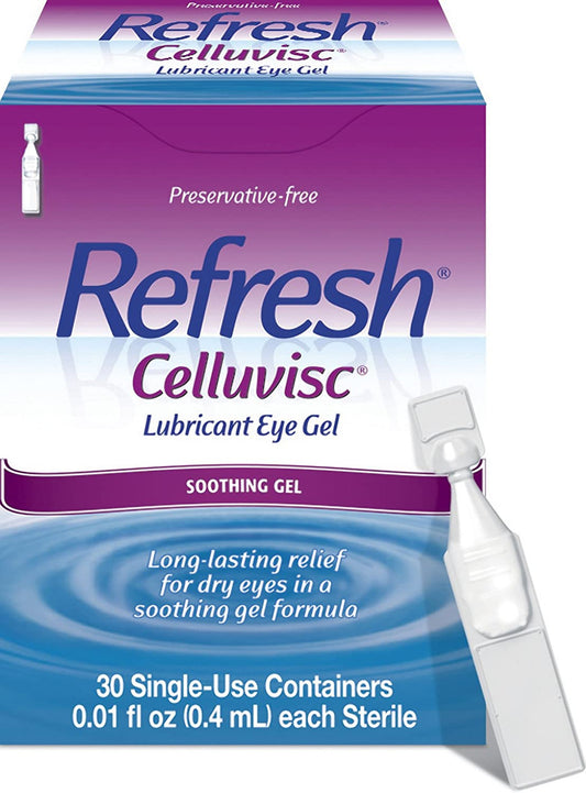 Refresh Celluvisc Lubricating Eye Gel, 0.01 fl oz, 30 Ct - GOODSZON Discount Store