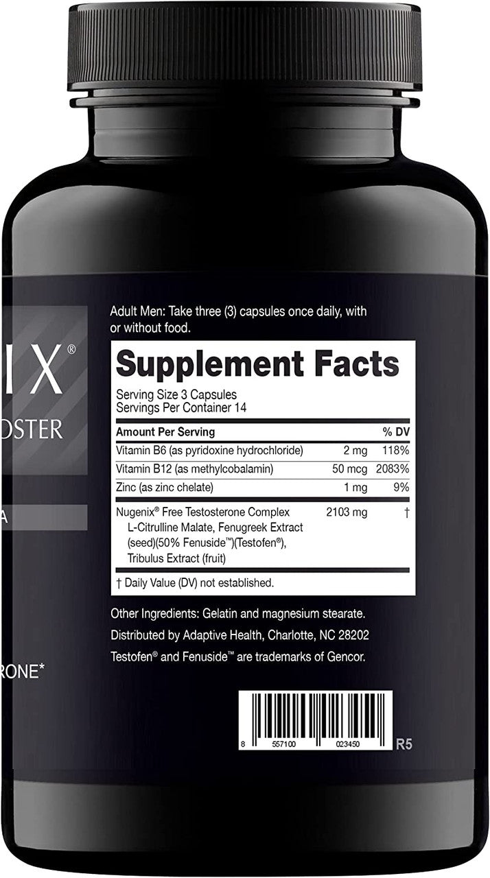Nugenix® Free Testosterone Booster, Men's Dietary Supplement, 42 Count, 14 Servings - GOODSZON Discount Store