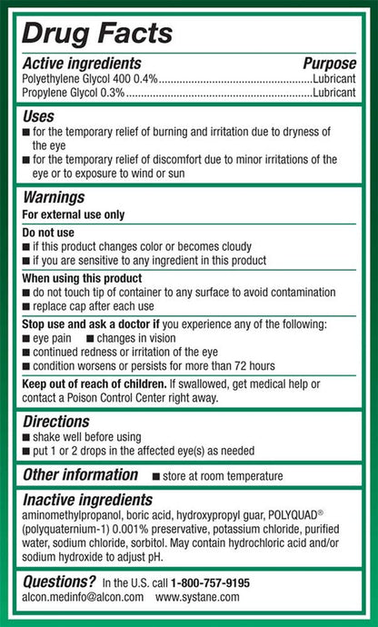 Systane Ultra Lubricant Eye Drops, Dry Eye Relief, Twin Pack, 10ml Each - GOODSZON Discount Store
