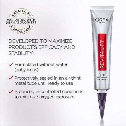 L'Oreal Paris Revitalift Derm Intensives Pure Vitamin-C Face Serum, 1 fl oz - GOODSZON Discount Store