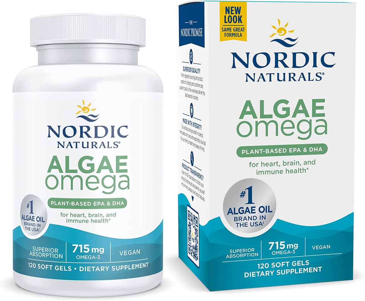 Nordic Naturals Algae Omega Softgels, 715 Mg, Plant-Based EPA & DHA, 60 Ct - GOODSZON Discount Store