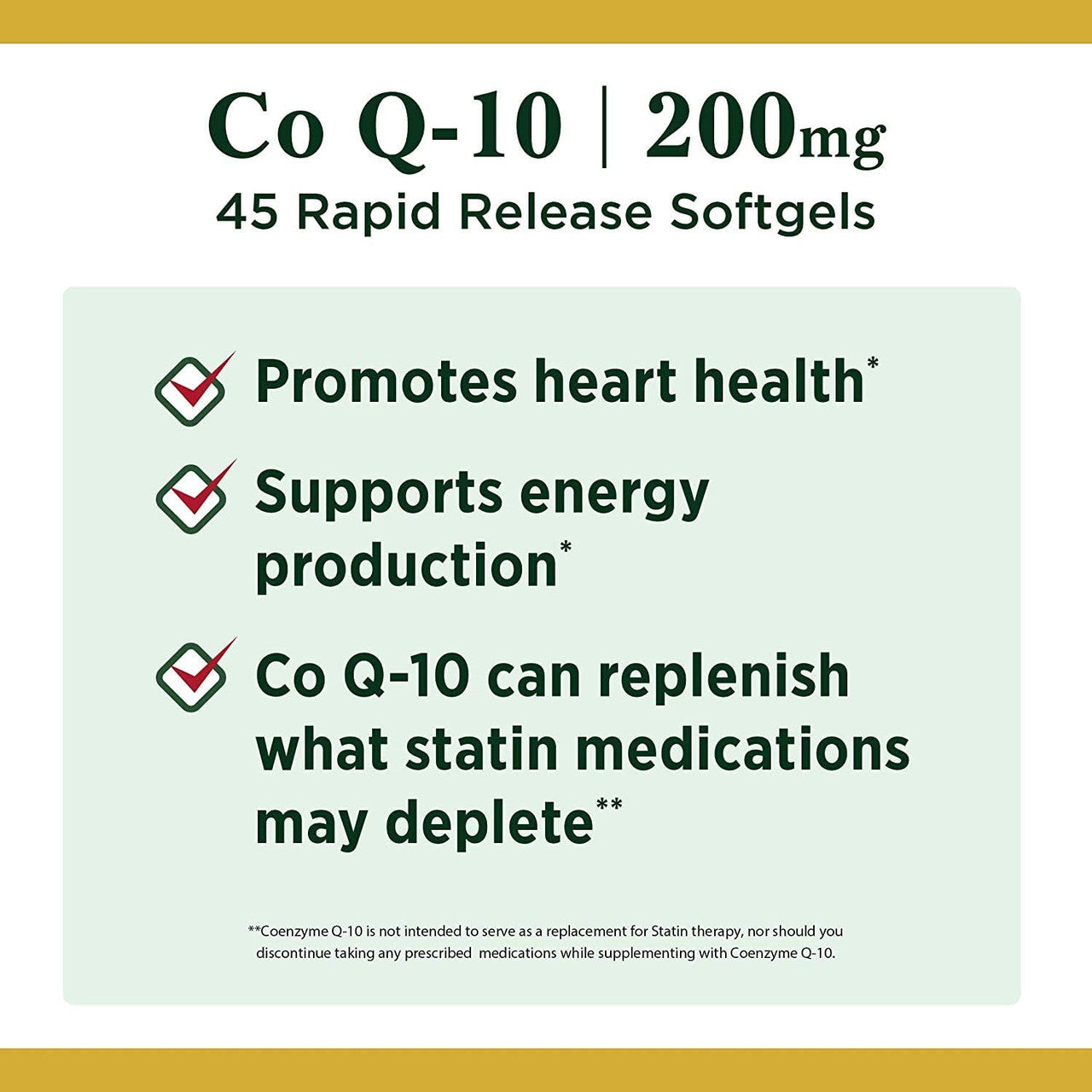 Nature's Bounty Co Q-10 Tablets, Heart Health, 200 Mg, 80 Ct - GOODSZON Discount Store