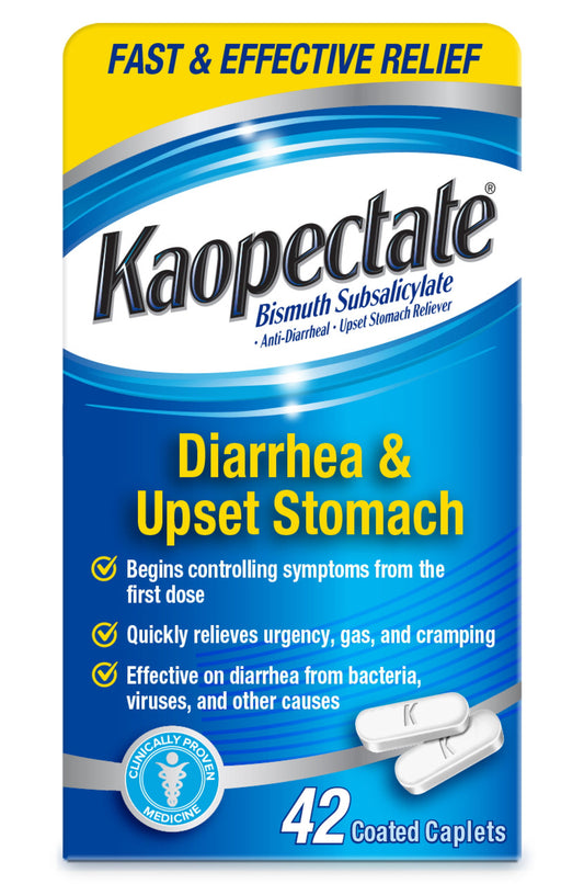 Kaopectate Multi-Symptom Anti-Diarrheal & Upset Stomach Relief Caplets, 42 Ct - GOODSZON Discount Store