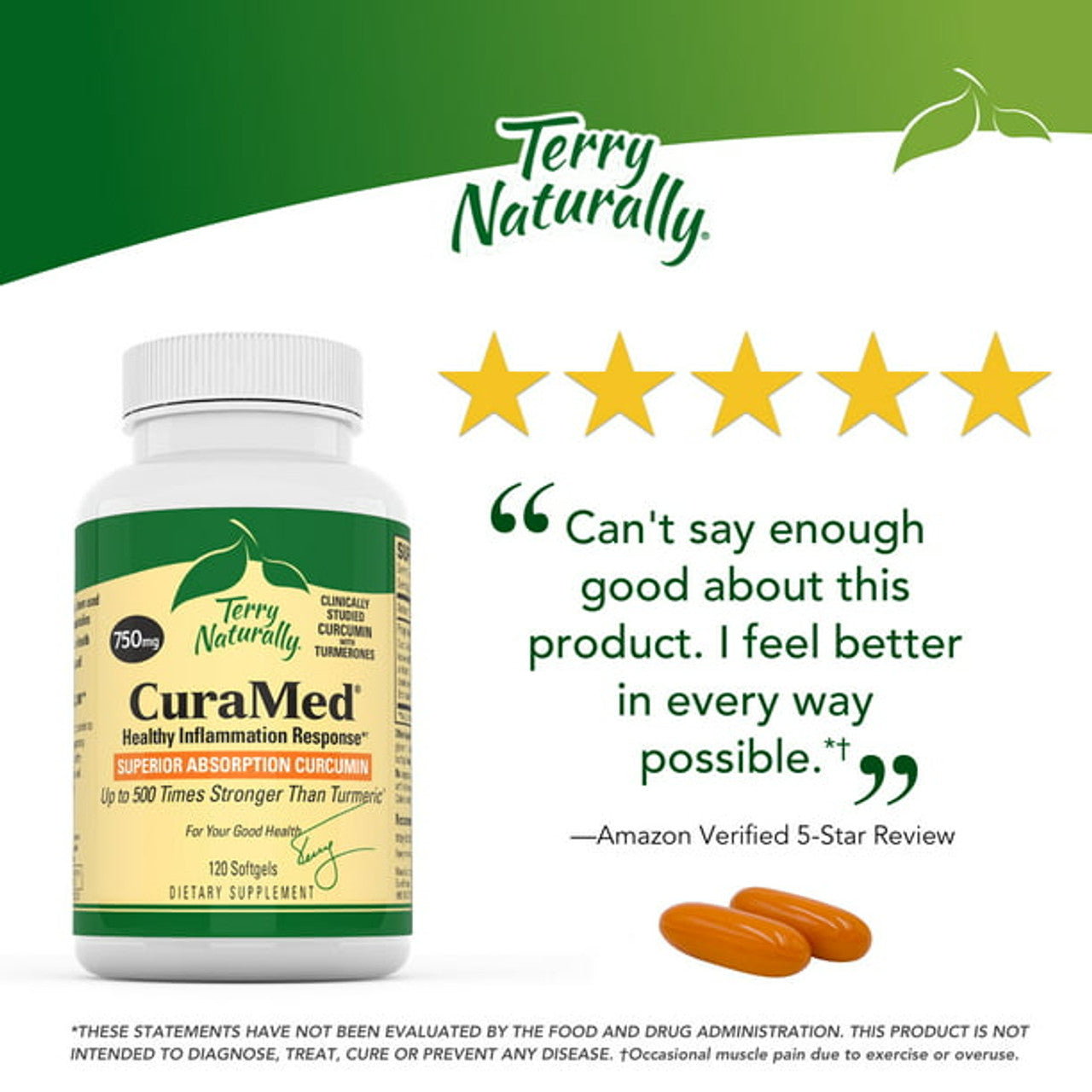 EuroPharma - Terry Naturally CuraMed with BCM-95 750 mg. - 120 Softgels - GOODSZON Discount Store