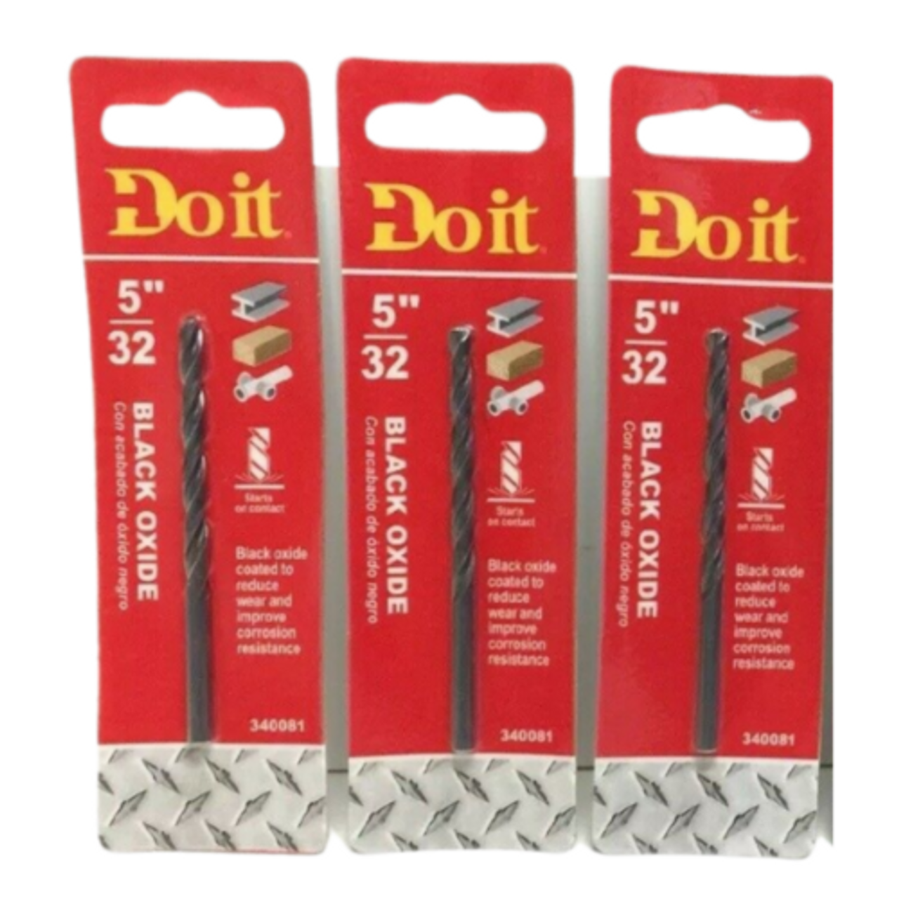 Do It Black Oxide 5/32" Drill Bit 340081 Pack of 3 - GOODSZON Discount Store