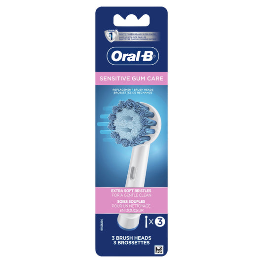 Oral-B Sensitive Gum Care Replacement Electric Toothbrush Head, 3 Ct - GOODSZON Discount Store