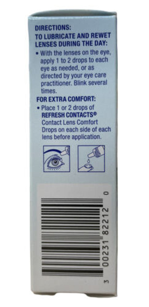 Refresh Contacts Contact Lens Comfort Drops - 0.4 fl oz Pack of 2 - GOODSZON Discount Store