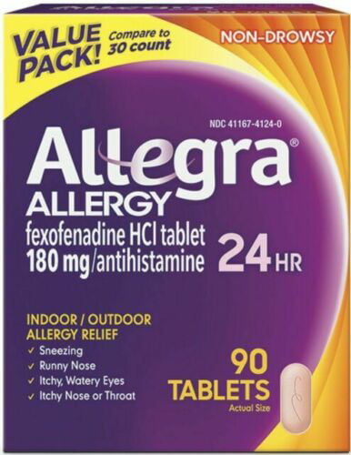 Allergy 24 HR Relief Non-Drowsy 180mg 90 tablets - GOODSZON Discount Store