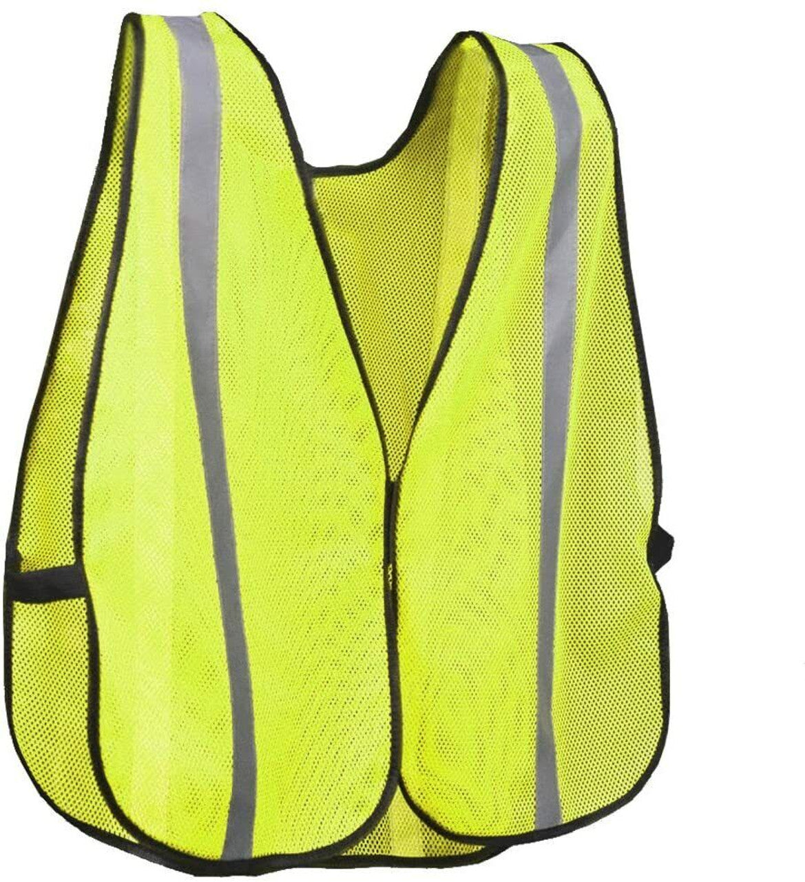 XSHIELD XS0008,High Visibility Safety Vest w/ Silver Stripe Univ Size Pack of 10 - GOODSZON Discount Store