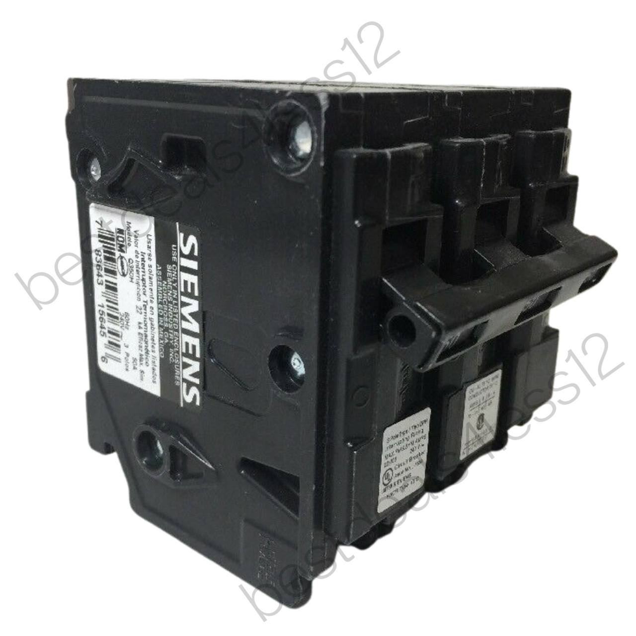 Siemens Q350H 50 Amp 3 Pole 240 Volt Circuit Breaker