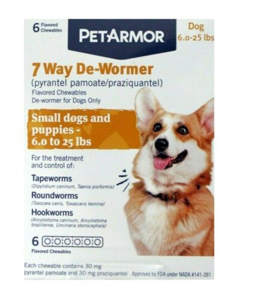 PetArmor For Dogs 7 Way De-Wormer For Medium & Large Dogs, 25.1-200lbs, 2 CT Chewable Tablets - GOODSZON Discount Store