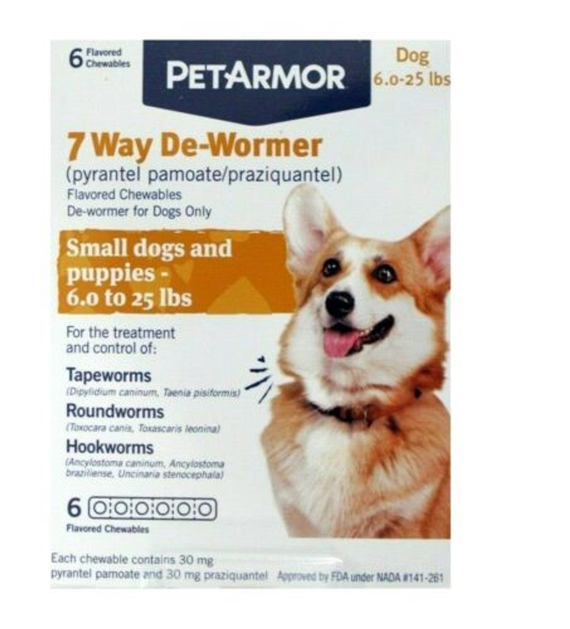 PetArmor 7 Way Chewable De-Wormer for Puppies and Small Dogs, Count of 6 - GOODSZON Discount Store