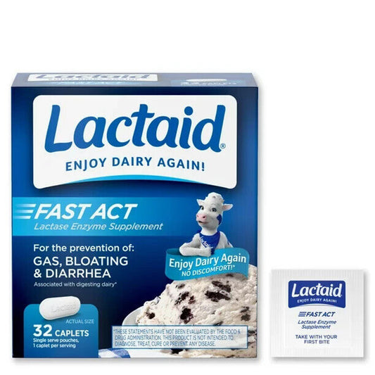 Lactaid Fast Act Lactose Intolerance 32 Caplets - GOODSZON Discount Store