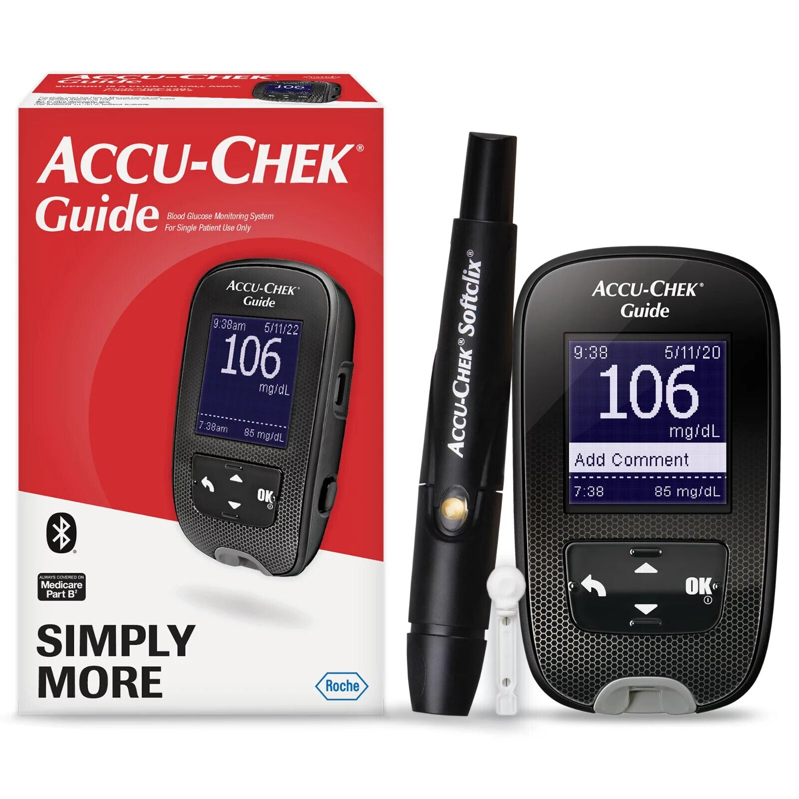 Accu-Chek Guide Glucose Monitor Kit for Diabetic Blood Sugar Testing - GOODSZON Discount Store