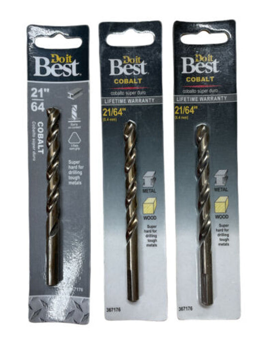 Do it Best 21/64 In. Cobalt Drill Bit 367176 Pack of 3 - GOODSZON Discount Store