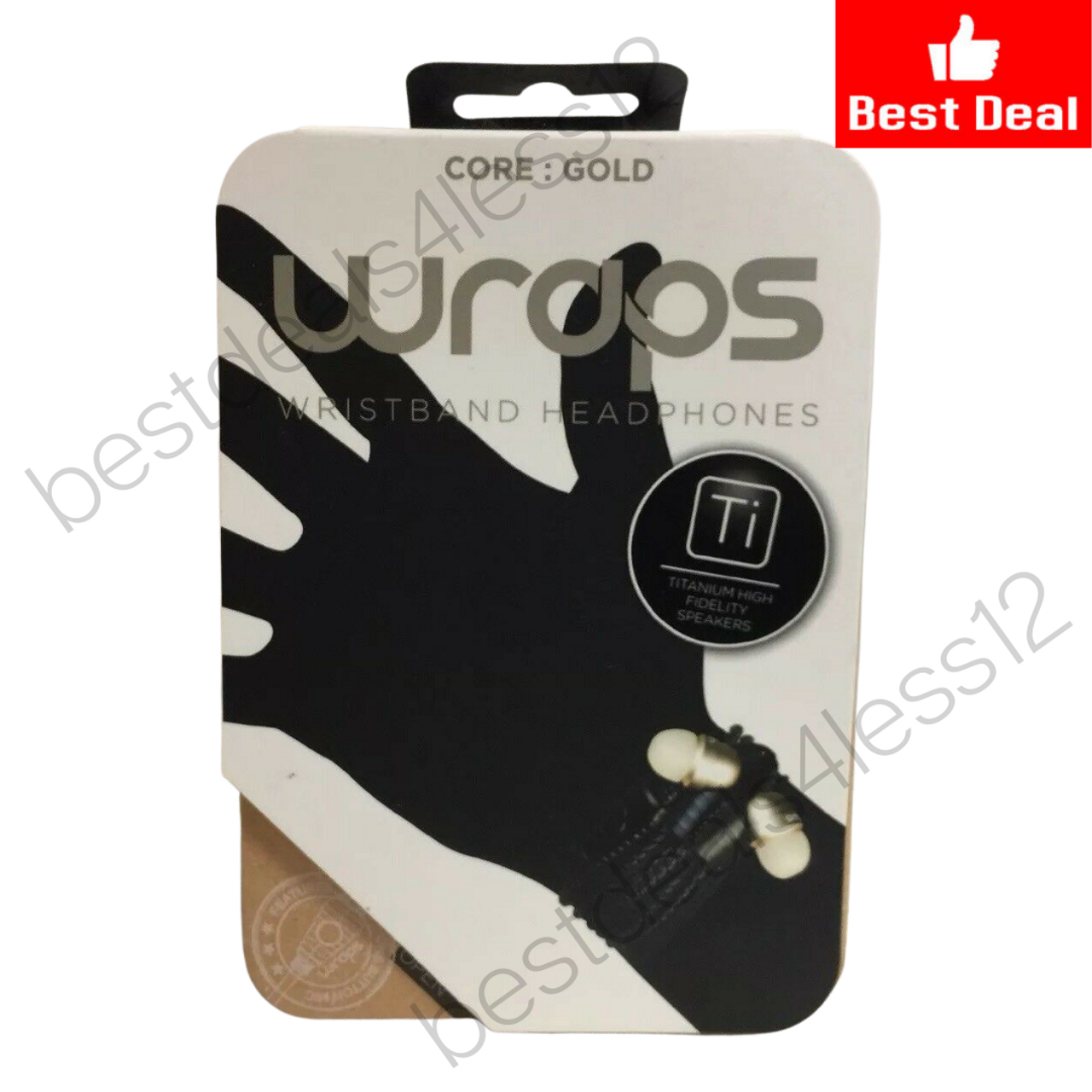 Wraps Wearable Braided Wristband Headphone Earbuds Core Gold - GOODSZON Discount Store