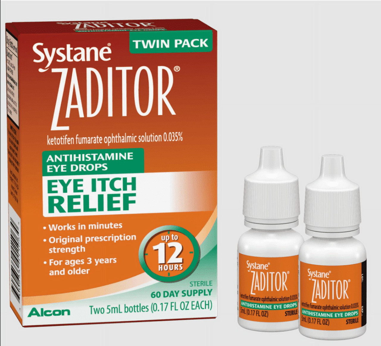 Systane Antihistamine Eye Drops, Allergy Symptom Relief, 5 ml, Twin Pack - GOODSZON Discount Store