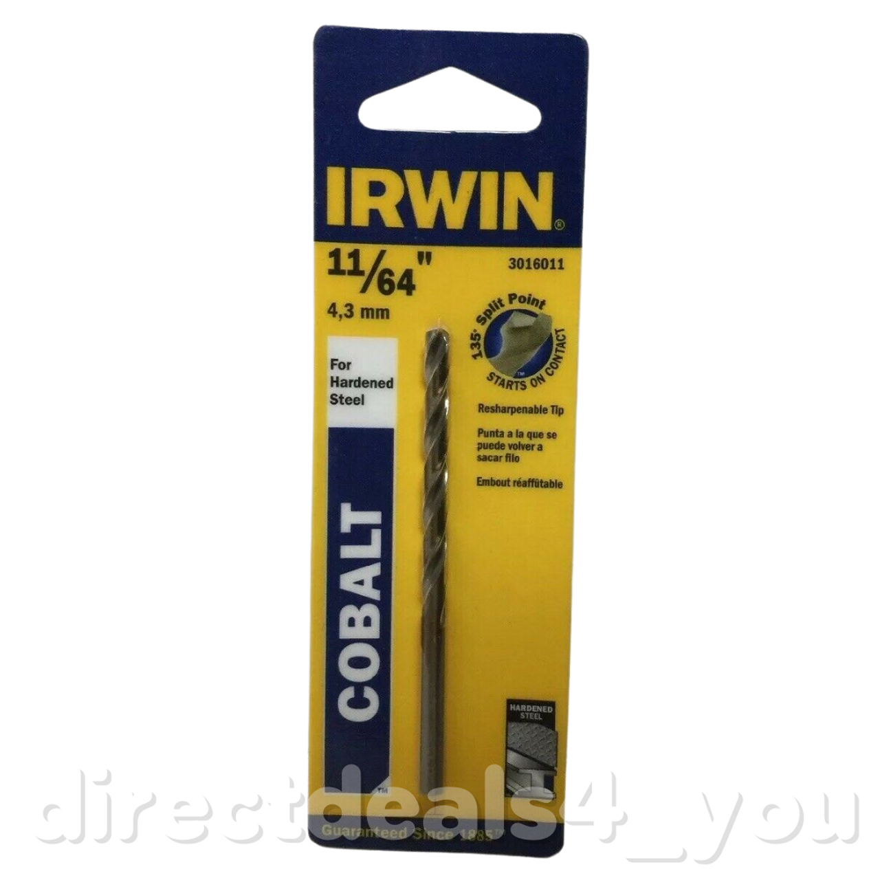 Irwin Cobalt 11/64" Drill Bit 3016011 Pack of 6 - GOODSZON Discount Store