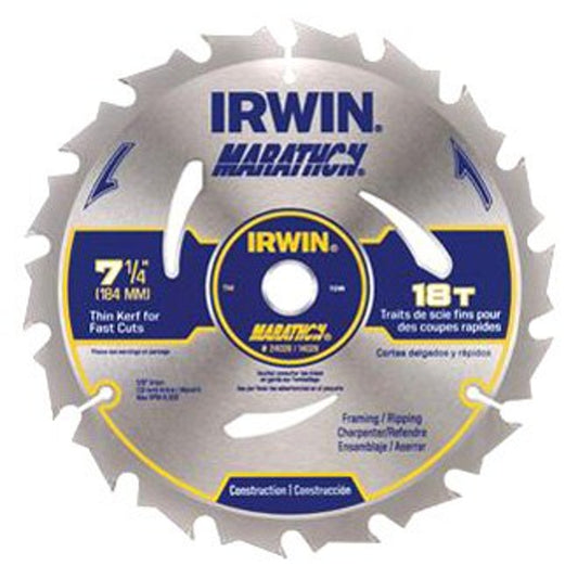 Irwin 14130 - Marathon 7-1/4" Portable Corded Circular Saw Blade - GOODSZON Discount Store