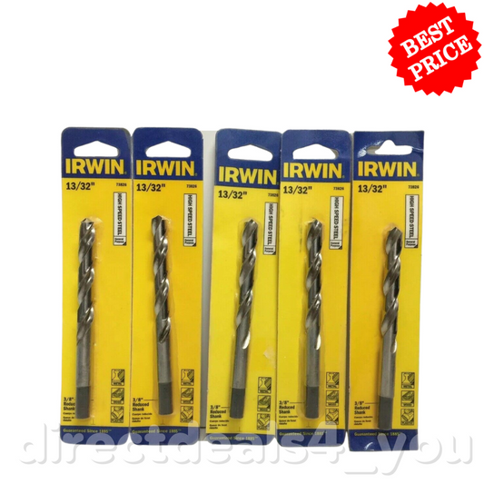 Irwin High Speed Steel 13/32" Drill Bit 73826 Pack of 5 - GOODSZON Discount Store