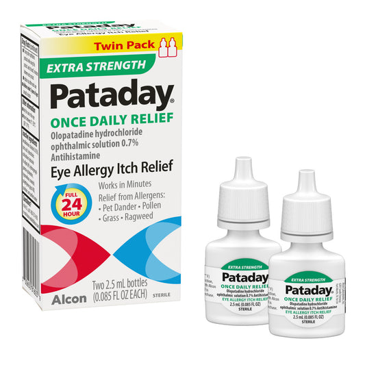 Pataday Once Daily Extra Strength Eye Care Allergy Relief Eye Drops, Twin Pack - GOODSZON Discount Store