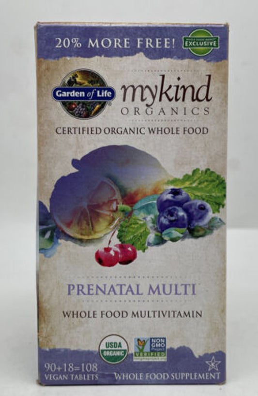 Garden Of Life My Kind Organics Prenatal Multi 90+18=108 Vegan Tablets - GOODSZON Discount Store