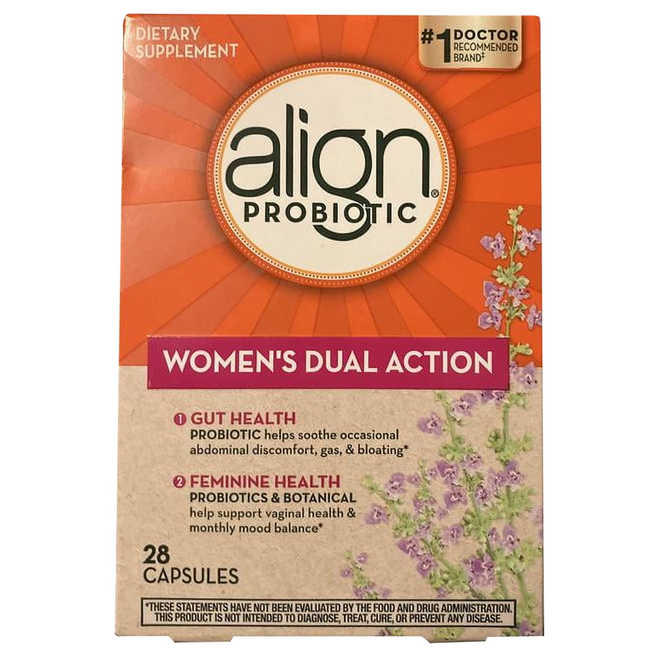 Align Probiotic Women's Dual Action Gut & Feminine Health Capsules, 28 CT - GOODSZON Discount Store