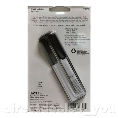 TAYLOR Grill Works Super Bright LED Thermometer #812GW PACK OF 2 - GOODSZON Discount Store