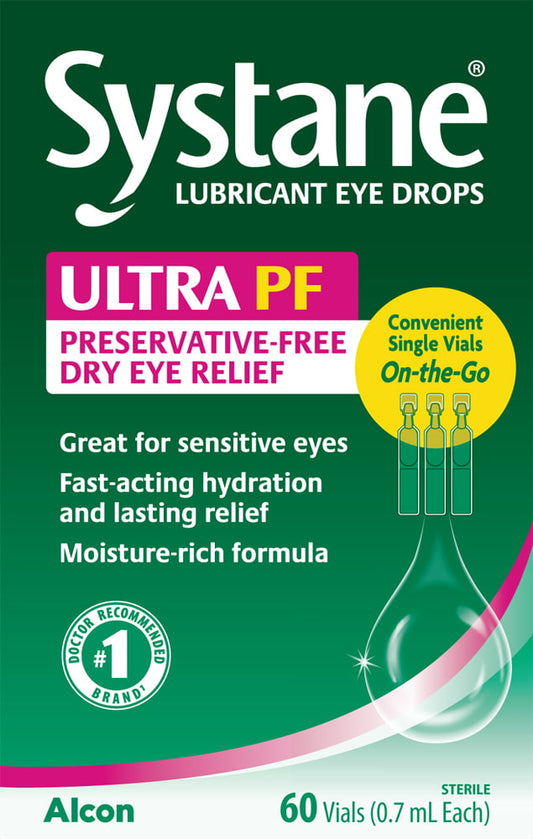 Systane Ultra Lubricant Single-Use Eye Drop Vials, 60 Count - GOODSZON Discount Store