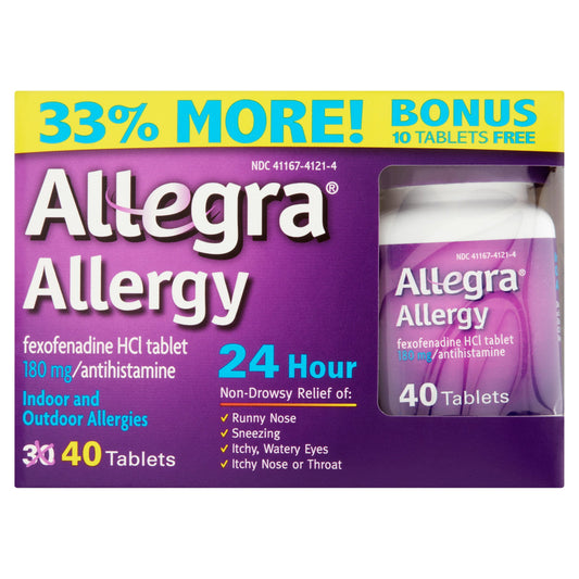 Allegra 24 Hour Allergy Tablets, 40 Ct - GOODSZON Discount Store