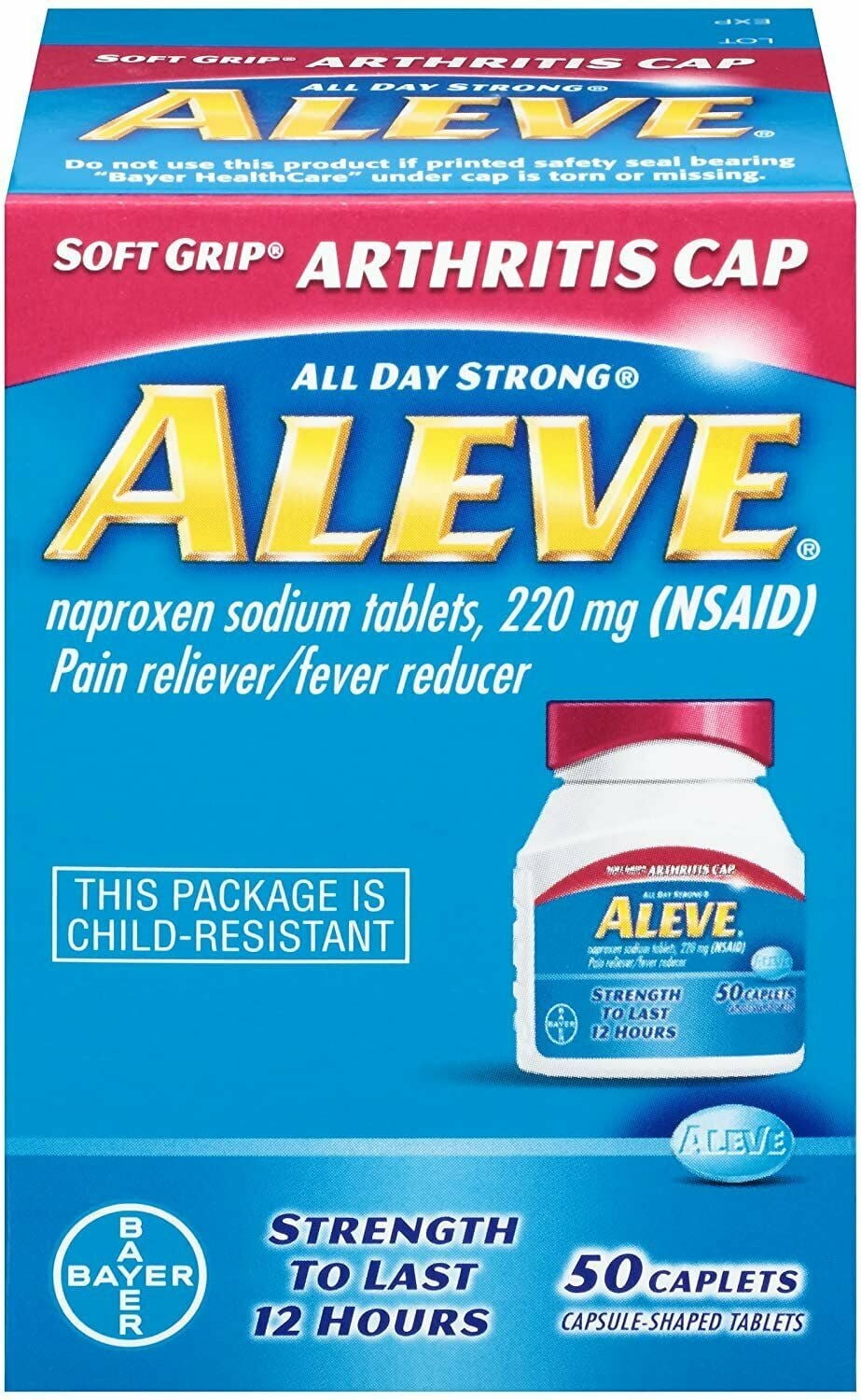 Aleve Caplets Soft Grip Arthritis Cap, 50 ea pack of 2 - GOODSZON Discount Store