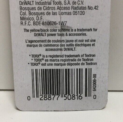 DEWALT Torx Power Bit T20 DW2660 2" Length Pack of 4 - GOODSZON Discount Store