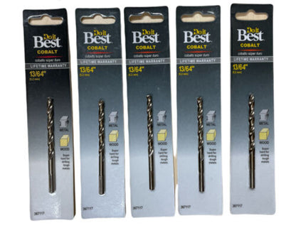 Do it Best 13/64 In. Cobalt Drill Bit 367117 Pack of 5 - GOODSZON Discount Store