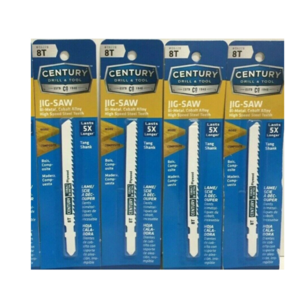 Century Drill & Tool 06228 8T Jig Saw Blade T Shank (Pack of 4) - GOODSZON Discount Store