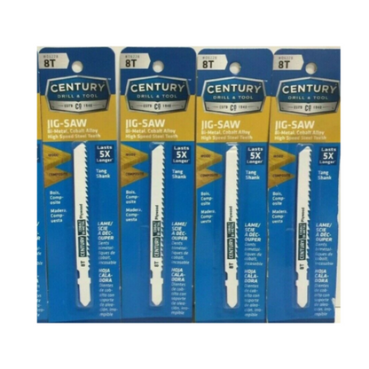 Century Drill & Tool 06228 8T Jig Saw Blade T Shank (Pack of 4) - GOODSZON Discount Store