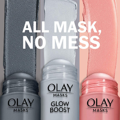 Olay Face Mask Stick, Glow Boost with White Charcoal Clay, 1.7 oz - GOODSZON Discount Store