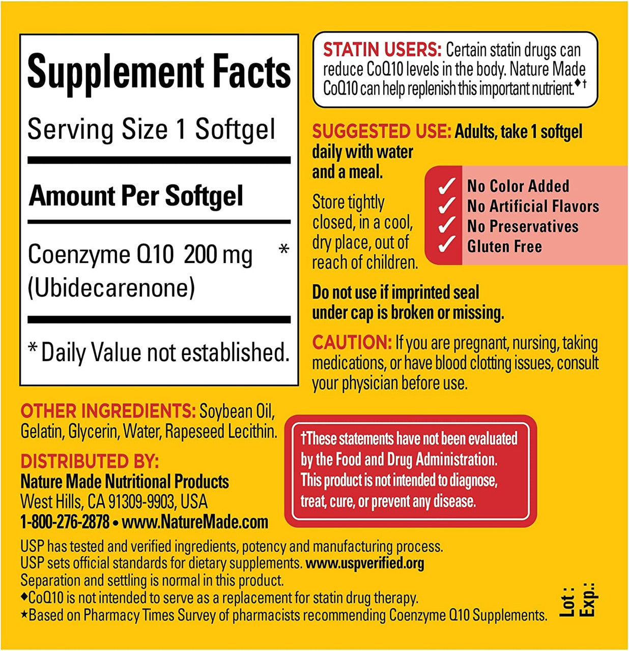 Nature Made CoQ10 200 mg Softgels, 40 Count, Dietary Supplement - GOODSZON Discount Store