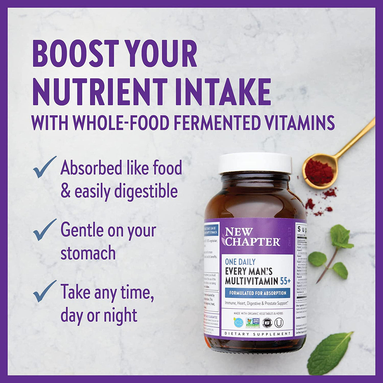 New Chapter Every Man's One Daily 40+ Multivitamin Tablets, 96 Ct - GOODSZON Discount Store