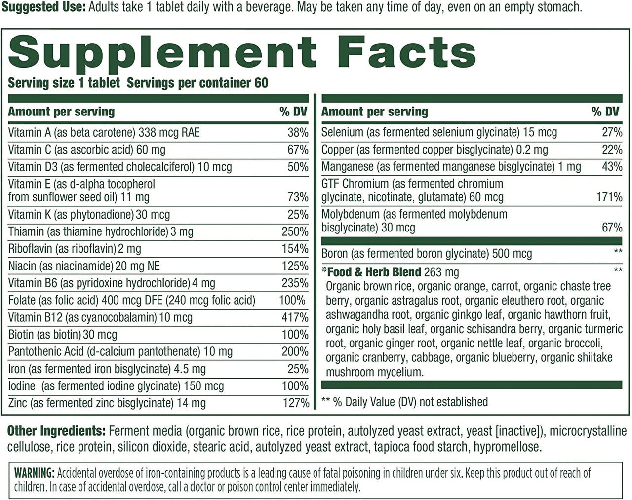 MegaFood Women's 40+ Multivitamin - Multivitamin for Women with Iron, Vitamin C, B12, B6, Choline, and more - Non-GMO, Gluten-Free, Vegetarian & Made without Dairy and Soy - 120 Tabs (60 servings) - GOODSZON Discount Store