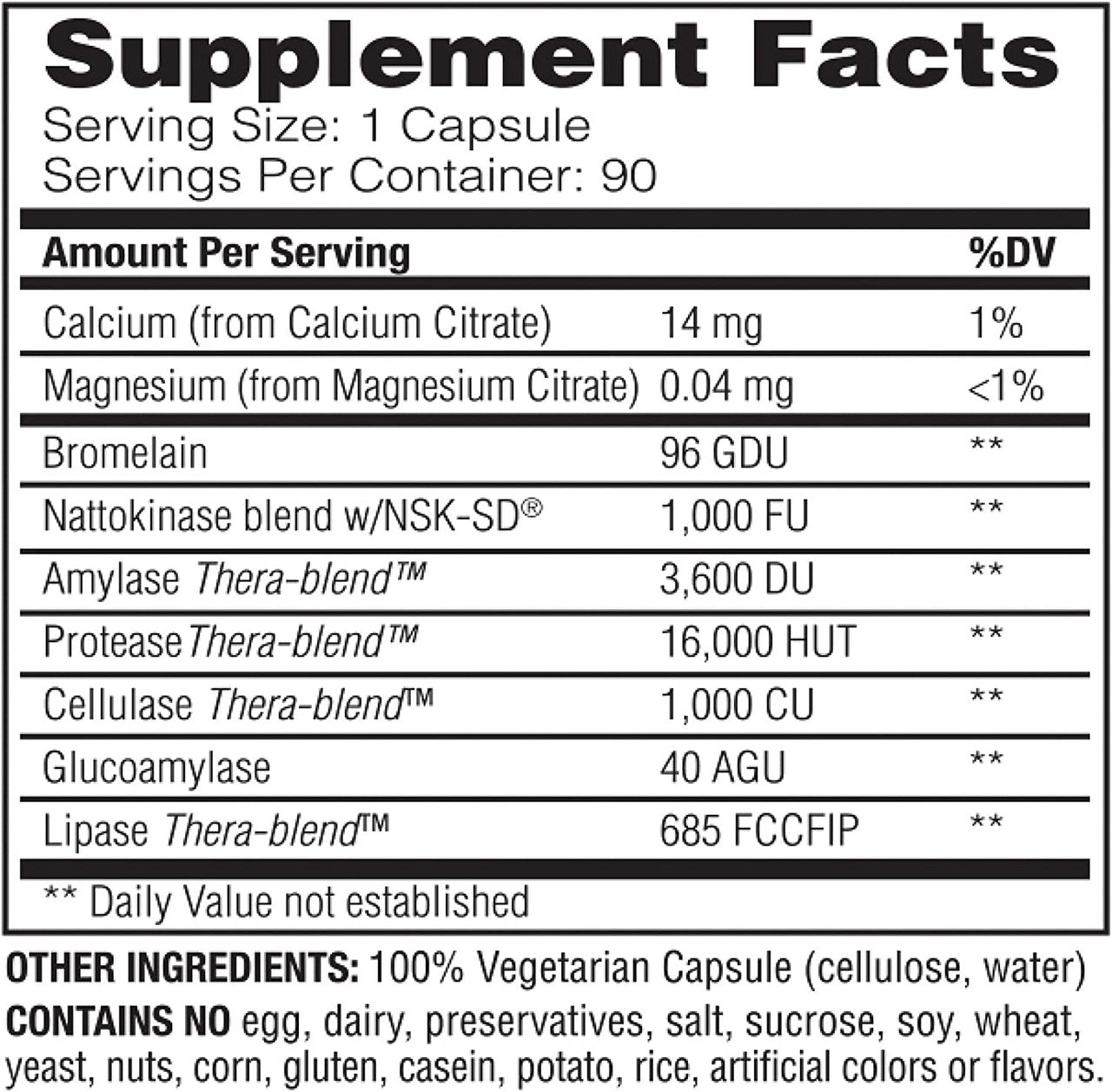 Enzymedica, Natto-K, Enzyme Supplement to Support Cardiovascular Health, Vegan, Kosher, 90 capsules (90 servings) - GOODSZON Discount Store