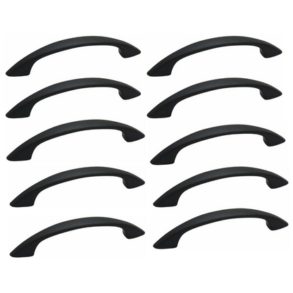 10 Pack Cosmas 1387FB Flat Black Cabinet Hardware Handle Pull - 3" 76mm - GOODSZON Discount Store