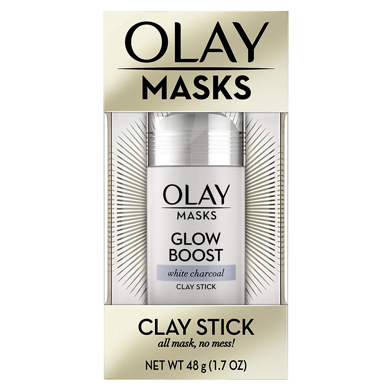 Olay Face Mask Stick, Glow Boost with White Charcoal Clay, 1.7 oz - GOODSZON Discount Store